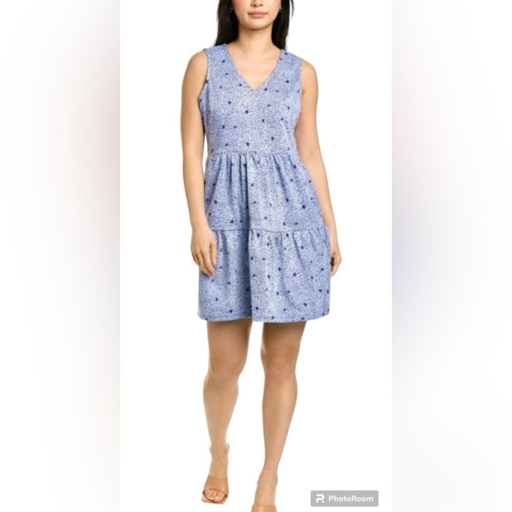 NEW Tyler Boe Nora Jacquard Blue Dress- M - NWT - Retail $168
